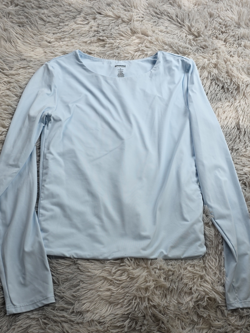 Francesca's Collections Pale Blue Long Sleeve Tee
